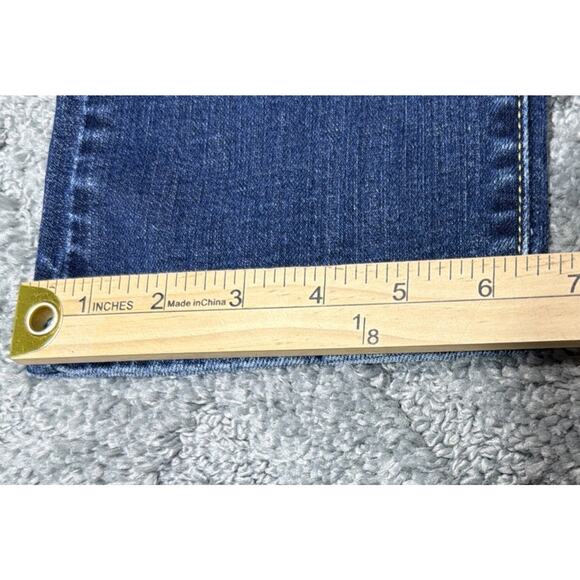 Levis The Original Mid Rise Skinny Jeans Womens 10M Blue Dark Wash Stretch Denim - Picture 8 of 9